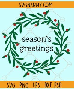 Seasons Greetings svg, Christmas lights svg,  Christmas Clip Art svg, Christmas sign svg