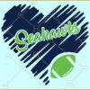 Seattle Seahawks Heart Logo Svg, Seattle Seahawks Design svg, Seattle Seahawks Mascot Svg