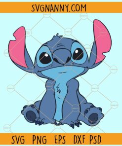 Sitting Stitch SVG, Stitch Svg, Cute Stitch Svg, Stitch Svg file, Cartoon Svg