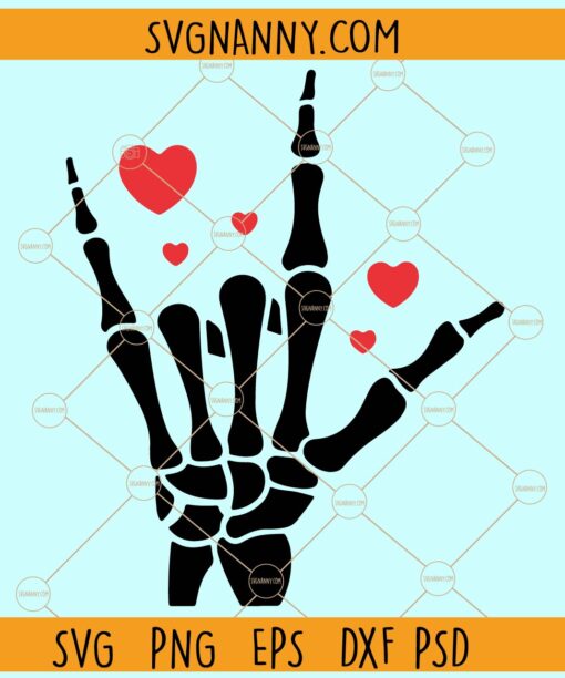 Skeleton love hand SVG, Skeleton Hand Svg, Skeleton Valentine Hand Svg, Hand Skeleton Vector svg