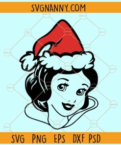 Snow White Christmas Hat SVG, Snow white svg, Christmas sign svg, Santa hat svg