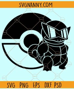 Squirtle with Pokeball SVG, squirtle squad pokemon svg, Pokemon Pokeball SVG