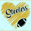 Steelers Heart SVG, Steelers Design svg, Steelers Mascot Svg, Steelers Heart Svg