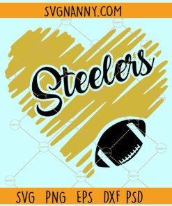 Steelers Heart SVG, Steelers Design svg, Steelers Mascot Svg, Steelers Heart Svg