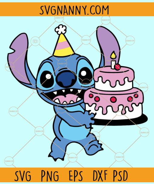Stitch Birthday SVG, It's My Birthday SVG, Family Matching Birthday SVG, Birthday Squad SVG