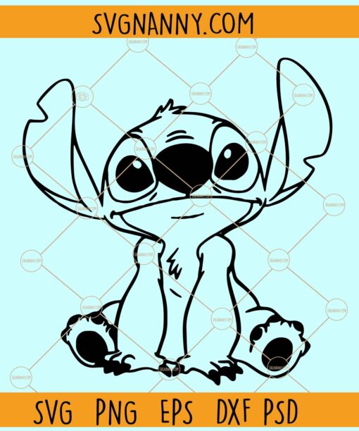 Stitch transparent background SVG, Stitch outline drawing svg, Stitch svg, Animal svg