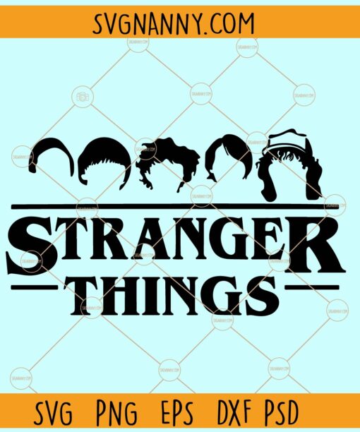 Stranger Things Characters Heads SVG, Stranger Things Characters SVG, Stranger Things Svg File