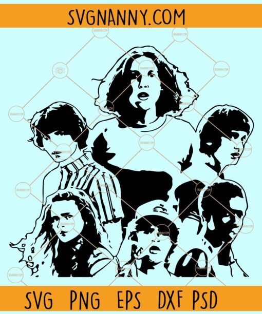 Stranger Things Characters SVG file, Stranger Things Svg File, Stranger Things Svg