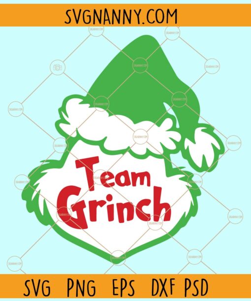 Team Grinch SVG file, Grinchmas svg, Santa hat svg, Merry Christmas svg, Christmas svg file