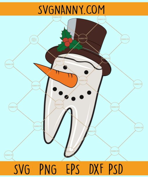 Teeth Christmas SVG, Christmas Teeth svg, Snowman tooth svg, Funny Christmas Teeth svg