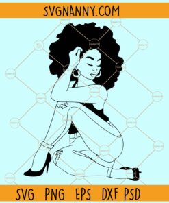 hick Pin Up Woman svg, Afro SVG, Makeup Svg, Woman Face Thick Pin Up Woman svgSvg