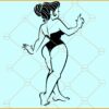 Thick pin up woman SVG, Thick Curvy Mudflap Woman Svg, Woman Body svg