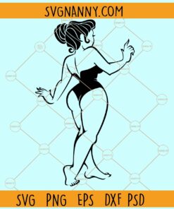 Thick pin up woman SVG, Thick Curvy Mudflap Woman Svg, Woman Body svg