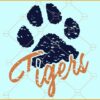 Tigers Paw Print SVG, Tigers SVG, Tigers Football svg, Tigers Football clipart svg