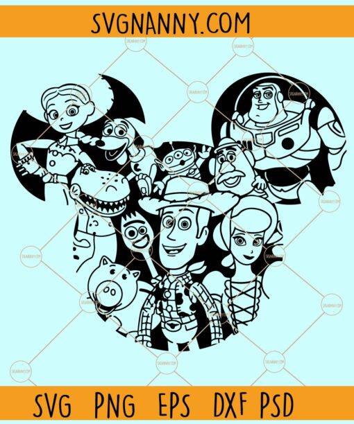 Story Mickey ears SVG, Toy Story Mickey SVG, Toy Story PNG, Mickey Ears svg