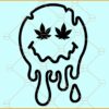 Trippy Face Svg, Weed Eyes, Marijuana Svg, Melting Face Svg, Happy Face Svg