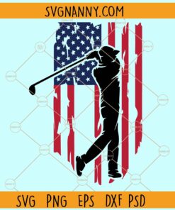 US Golf player flag SVG, Us flag Golfer SVG File, golf svg, golfer svg, US Golf Svg