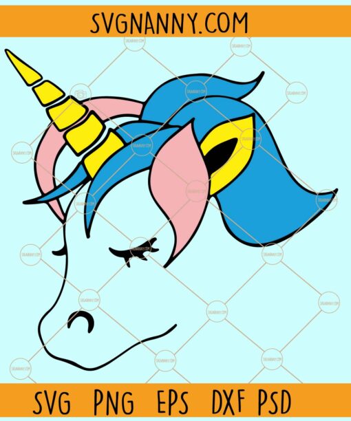 Unicorn head SVG, Unicorn SVG, Unicorn head clipart svg, Unicorn Face SVG