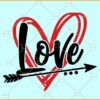 Valentine Heart arrow SVG, Valentine day clipart svg, Valentines svg
