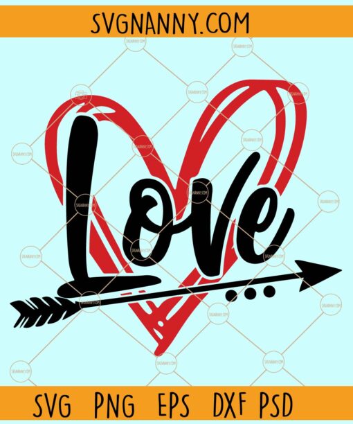 Valentine Heart arrow SVG, Valentine day clipart svg, Valentines svg