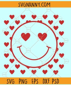 Valentine retro Smiley Face SVG, Retro Valentine Svg, Smile Face, Valentines Day Shirt svg