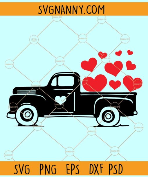 Valentine truck SVG free, Valentine SVG free, red truck SVG free, red truck Svg free
