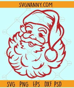 Vintage Santa SVG, Santa face svg, Santa claus svg, Merry Christmas svg file, Christmas svg