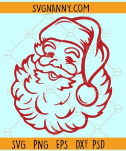 Vintage Santa SVG, Santa face svg, Santa claus svg, Merry Christmas svg file, Christmas svg
