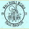 Disney World Castle Magic Kingdom 1971 SVG, Castle Svg, Mickey Castle SVG