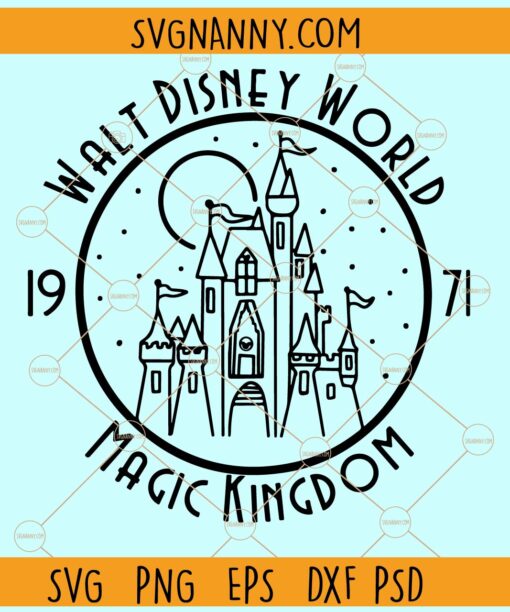 Disney World Castle Magic Kingdom 1971 SVG, Castle Svg, Mickey Castle SVG