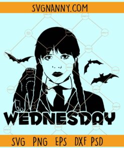 Wednesday Addams SVG, Addams svg, Jenna Ortega svg, Addams Family svg, Wednesday svg