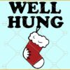 Well Hung SVG, Stocking svg, Funny Christmas svg, Ugly Sweater svg, Funny Stocking svg