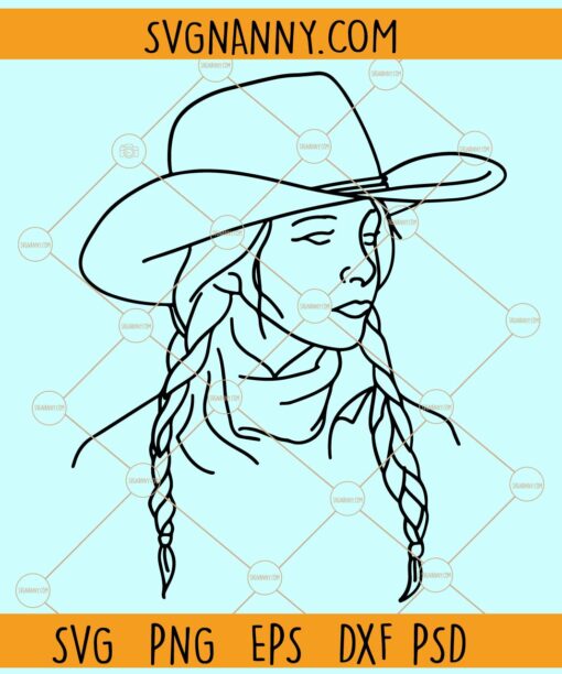 Western Girl SVG, Cowgirl Svg, Cowgirl Silhouette Svg, Western Women Svg