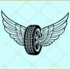 Wheel with angel wings SVG, memorial angel wings svg, Angel Wings SVG, angel wings clipart svg