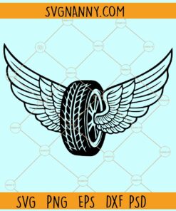 Wheel with angel wings SVG, memorial angel wings svg, Angel Wings SVG, angel wings clipart svg