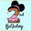 2nd Ballerina birthday SVG, Ballerina birthday girl svg, Birthday ballet svg