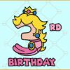 3rd Birthday Peach Princess svg, third Peach Princess svg, Birthday Peach Princess svg