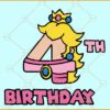 4th Birthday Peach Princess svg, Fourth Peach Princess svg, Birthday Peach Princess svg