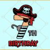 7th Pirate Birthday Svg, Pirate Number 7 svg, Birthday Number 7 svg