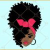 Afro Black Girl with bandana SVG, Afro woman Silhouette svg files, Black Woman SVG Files