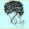 Afro diva praying SVG, Afro SVG, Black Girl Praying SVG, Afro Praying Svg, Afro Woman Svg