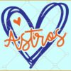 Astros svg fileG, Astros heart svg, Astros SVG, Astros SVG File, Astros Football SVG