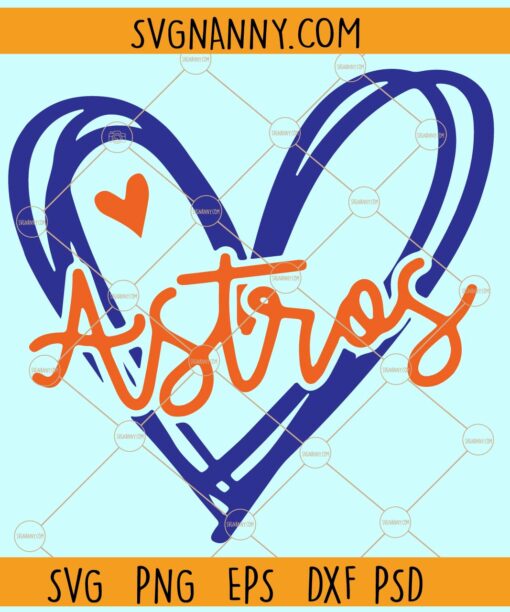 Astros svg fileG, Astros heart svg, Astros SVG, Astros SVG File, Astros Football SVG