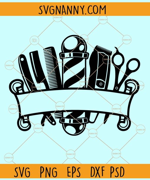 Barber shop Logo SVG, Barber shop monogram SVG, Barber Logo SVG, Hair Stylist Logo Svg