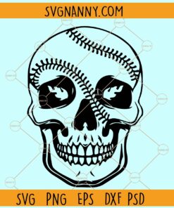 Baseball Halloween skull svg, Baseball Skull svg, Softball Skull Svg, Skull Svg, Baseball Svg