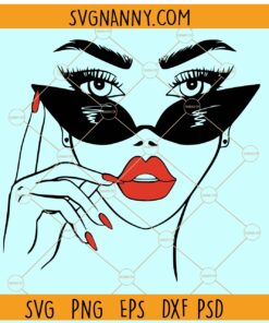 Beautiful woman in glasses SVG, Black Woman With Glasses svg, Afro Woman svg, Melanin svg