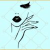 Beauty Face SVG, Woman Beauty Human Face Svg, Glamour Lady Svg, Perfection Lipstick Svg