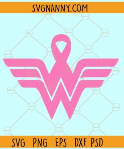 Breast Cancer Wonder Woman SVG, Breast Cancer Super hero logo SVg, Breast Cancer Awareness svg