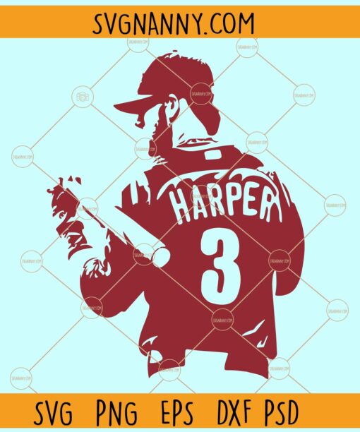 Bryce Harper SVG, sports, philadelphia football svg, football svg, football svg