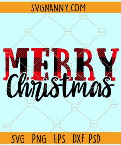 Buffalo plaid Merry christmas Christmas svg, Christmas svg, Christmas svg files, Merry Christmas svg